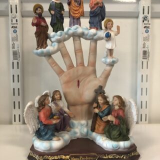 12" Powerful Hand Statue